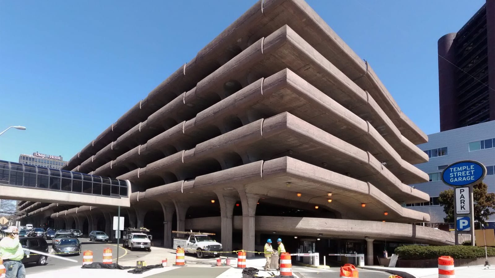 Temple Street Parking Garage in New Haven, the real location tied to the Penny Serra case.