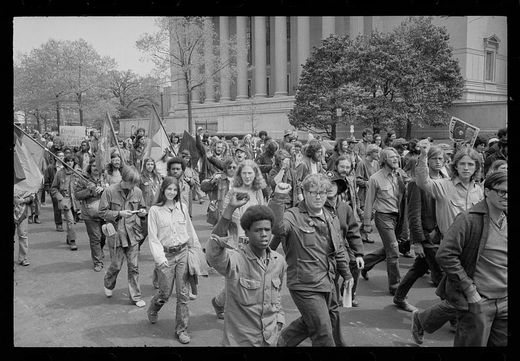 Library of Congress photograph of May Day 1971 protesters in Washington, D.C.