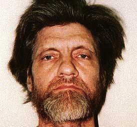 Official FBI mugshot of Theodore Kaczynski after his arrest