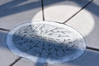Official City of Albuquerque image of the Women's Memorial Park memorial stone.