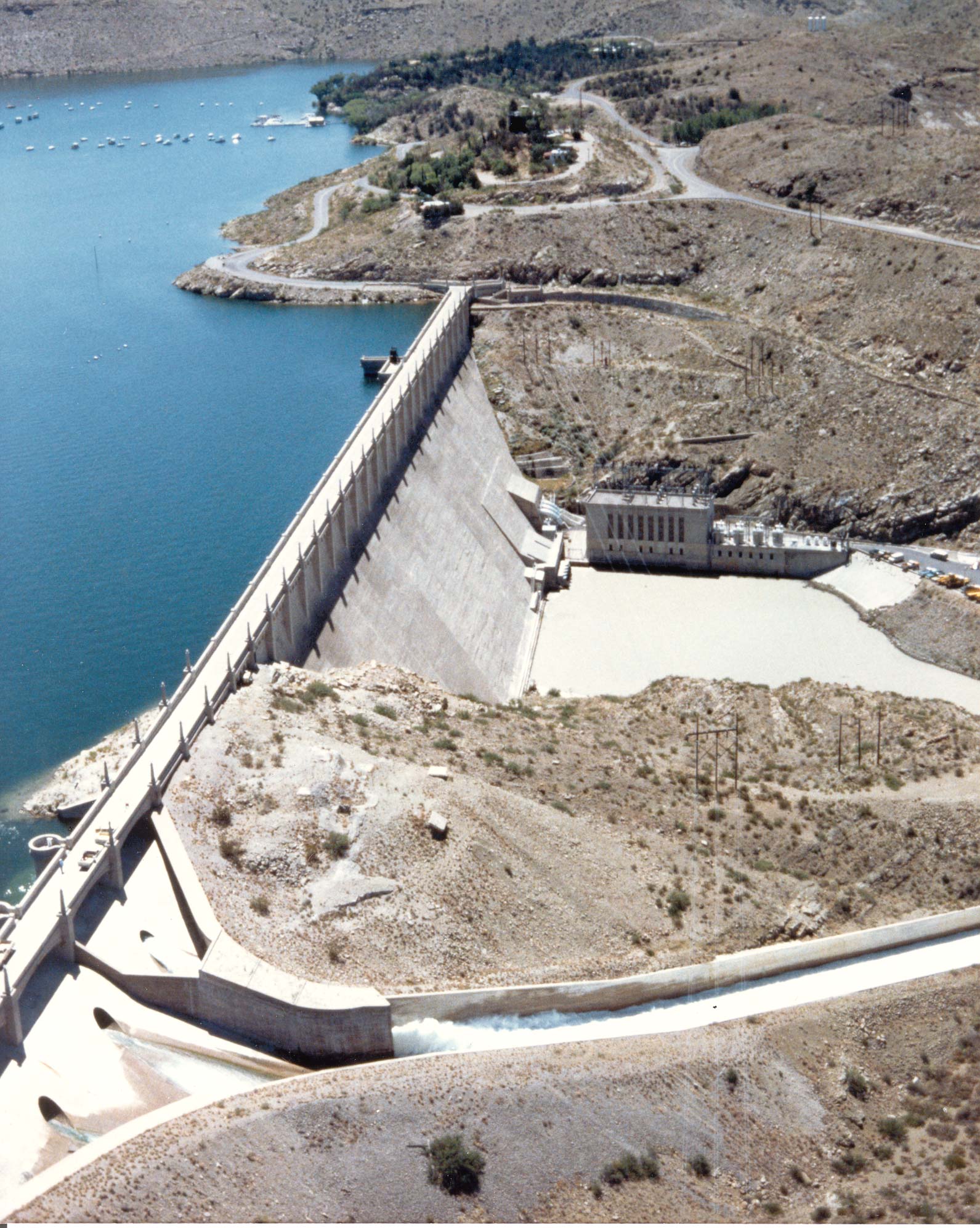 Historic view of Elephant Butte Dam in New Mexico