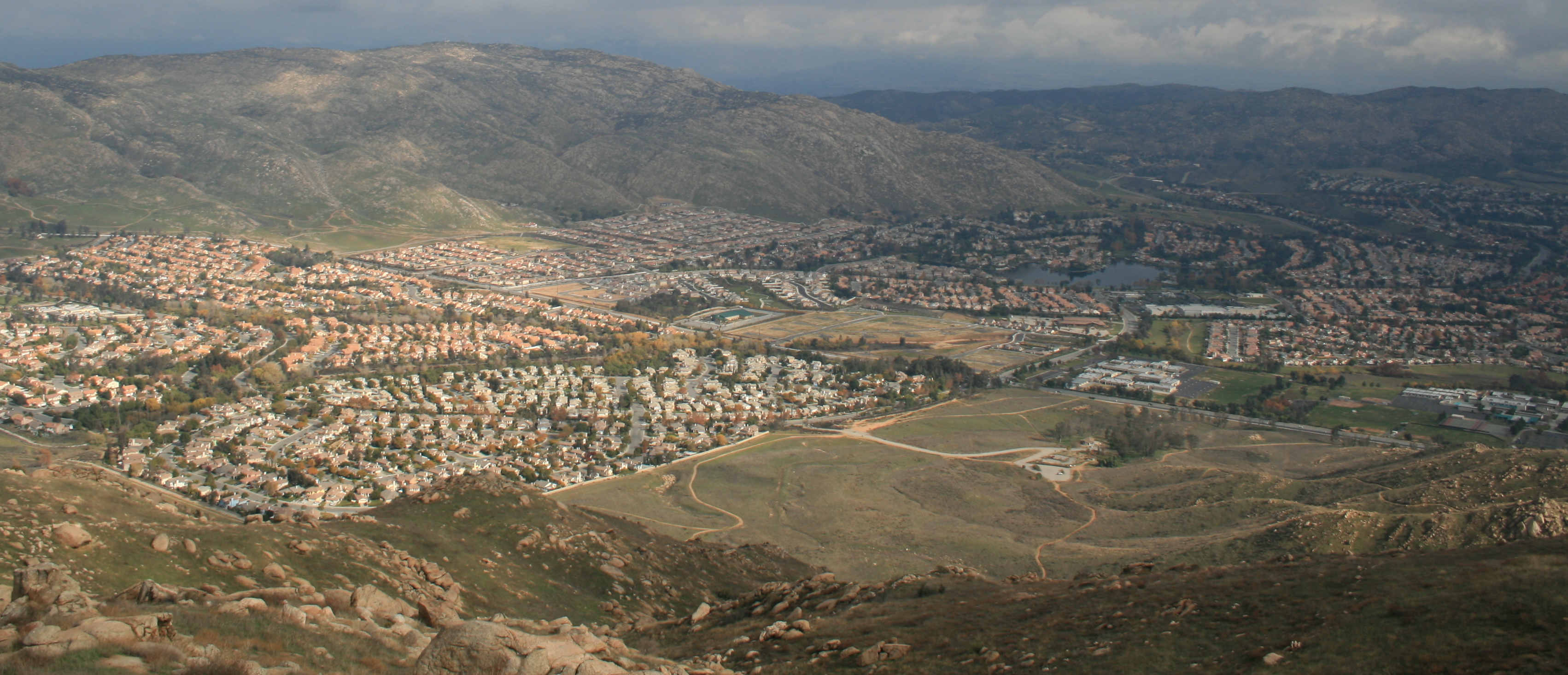 Wide daytime view across Moreno Valley, California