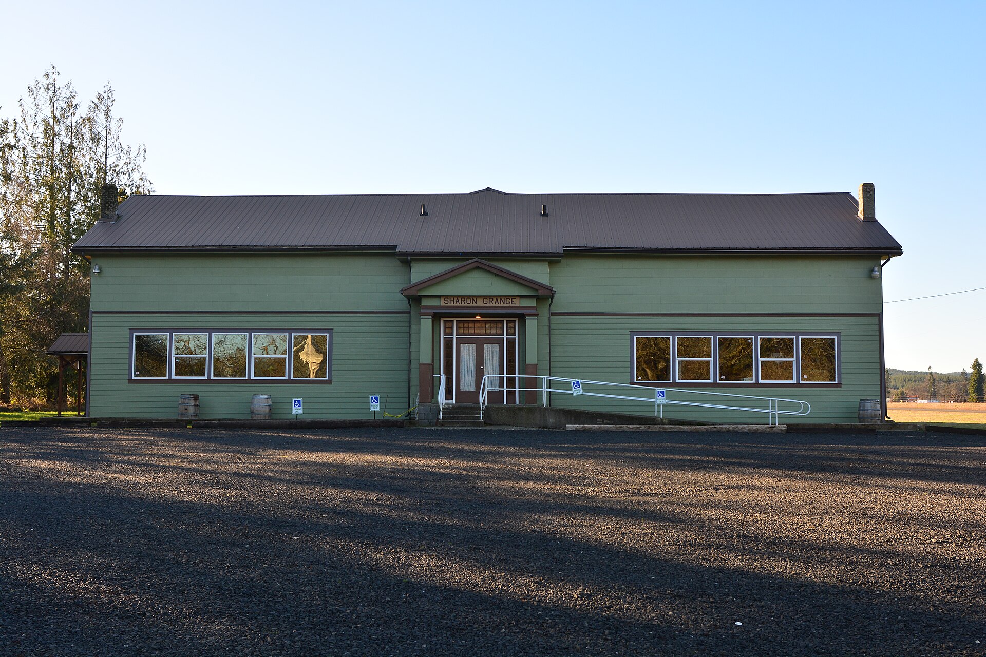 Sharon Grange building in Oakville, Washington