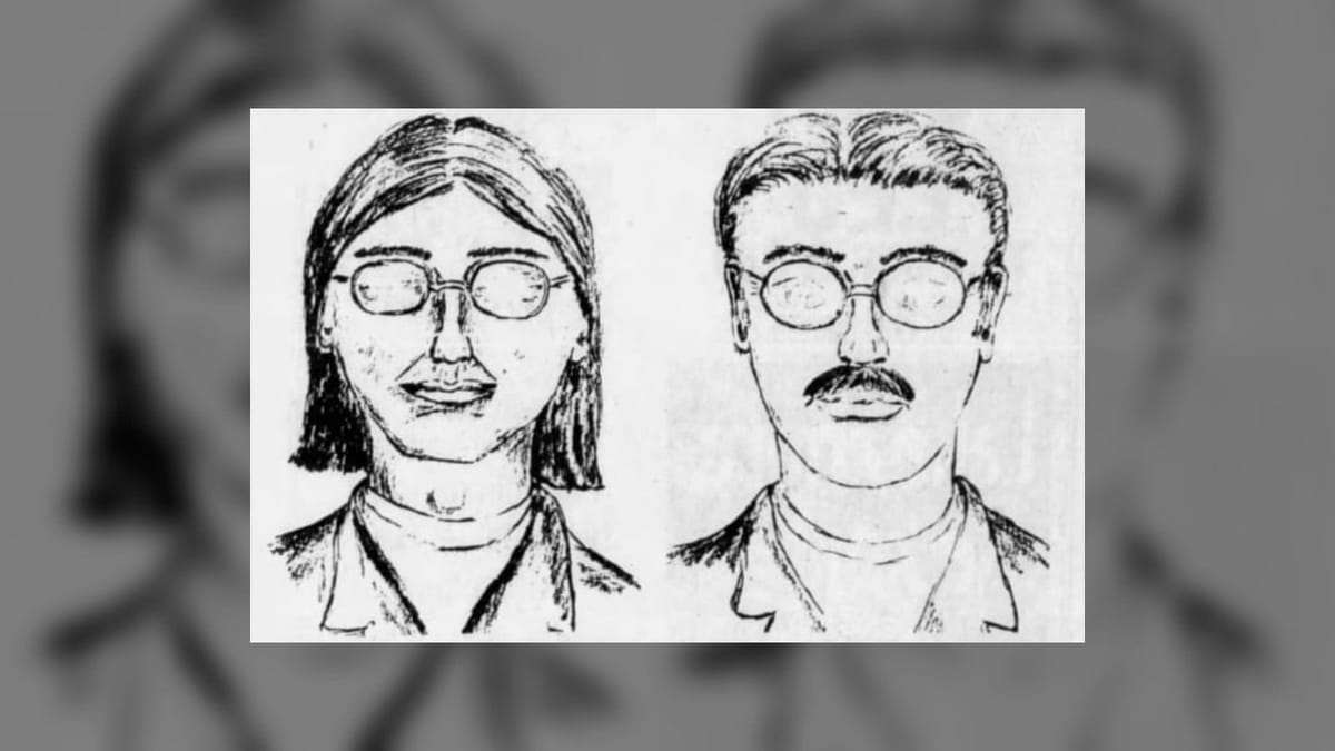 Public-domain Keddie murders suspect sketches used in the unsolved Cabin 28 investigation.
