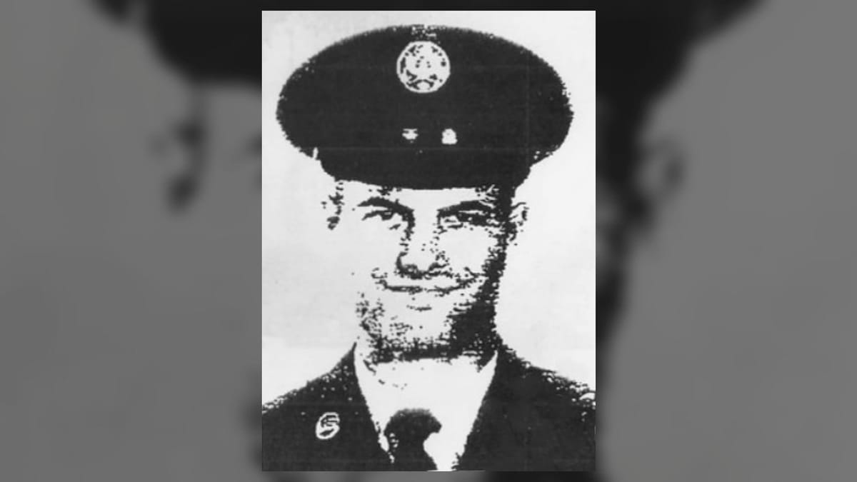 Dennis Rader in a real archival Air Force portrait, the BTK killer exposed by digital forensics.