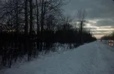 A cold Michigan highway shoulder in winter, representing the Oakland County Child Killer case.
