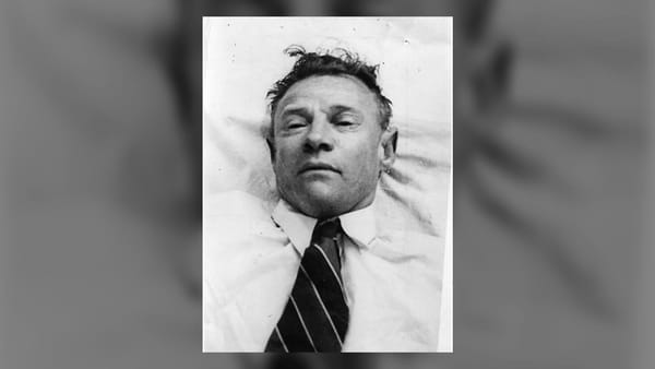 Public-domain archival image of the Somerton Man, the unidentified man in the Tamam Shud case.