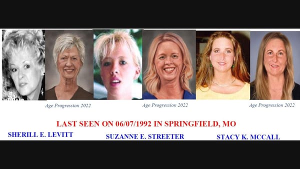 FBI ViCAP case image showing Sherrill Levitt, Suzanne Streeter, and Stacy McCall in the Springfield Three case.